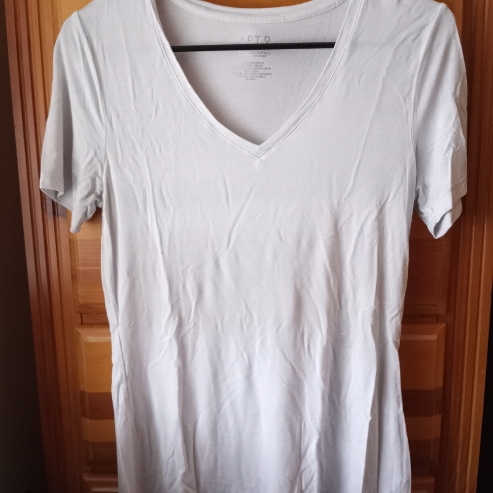 White v-neck